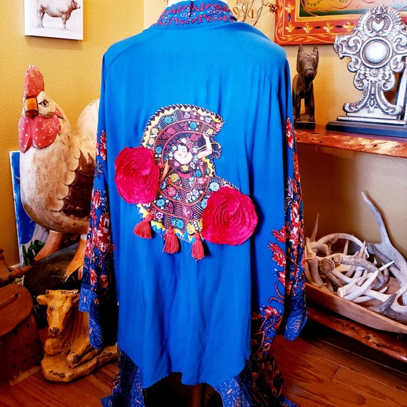 Copper Feather Design! Fiesta Kimono 👘 - Picture 1 of 2